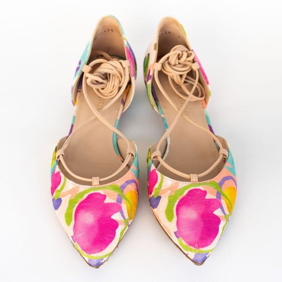 Stuart Weitzman Shoes - Stuart Weitzman Silk Flats- Size 8.5